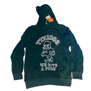 Society Pullover Hoodie Sweatshirt Size Medium New with Tags "Fu*k"